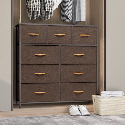VredHom Extra Wide 9 Drawers Fabric Dresser Storage Organizer