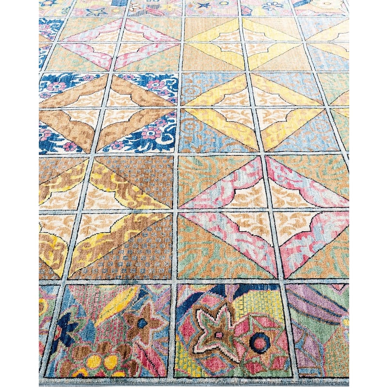 Contemporary Overdyed Wool Hand Knotted Area Rug - 6' 4" x 8' 7"