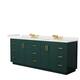 Option Green, Gold Trim, White Quartz Top