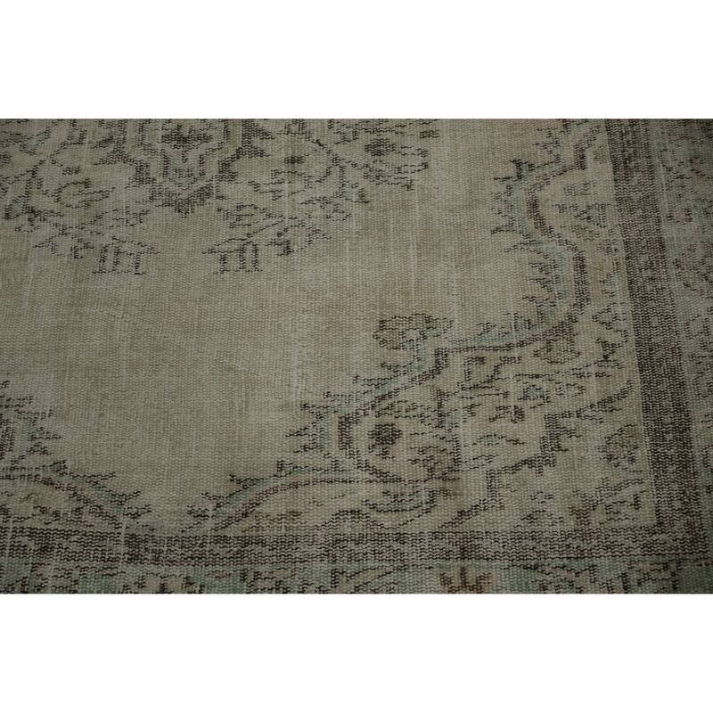 Hand Knotted Oriental 100% Wool Carpet Transitional Floral Beige & Ivories Anatolian Area Rug - 8' 10'' X 5' 6''
