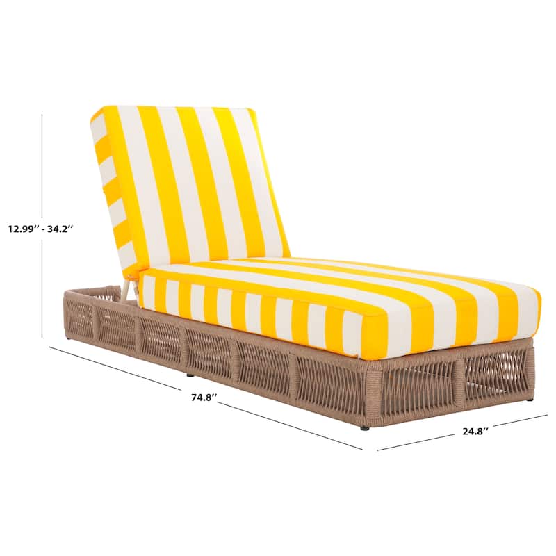 SAFAVIEH Outdoor Tinna Sun Lounger - 75"W x 25"D x 13"H