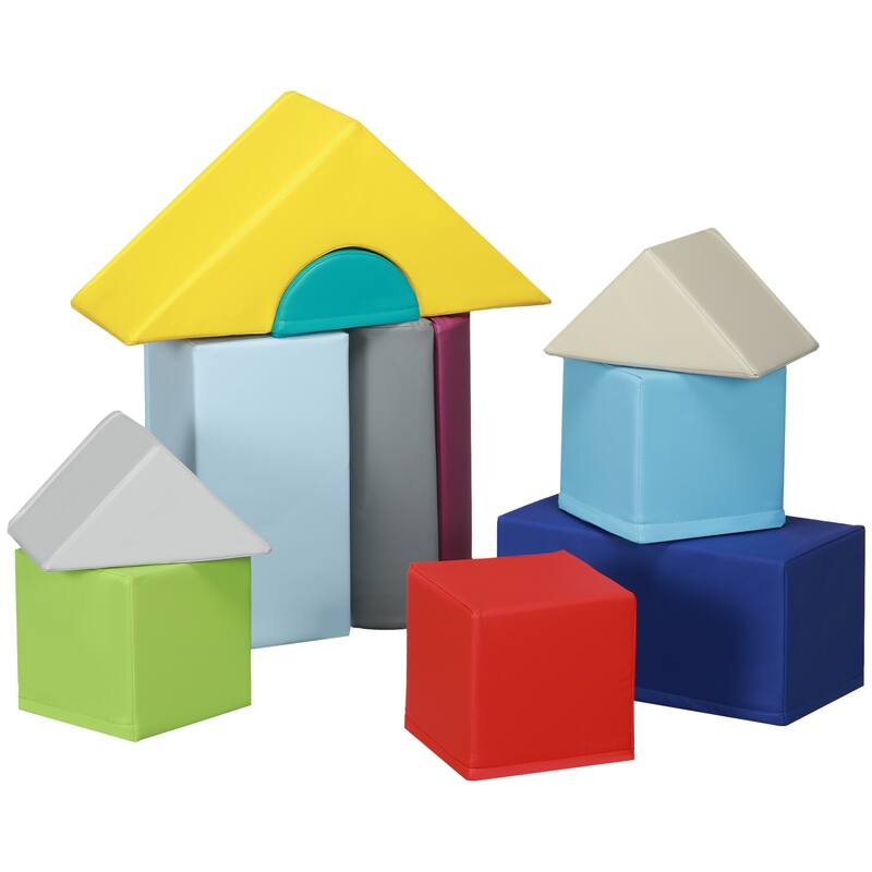 Foam Climbing Blocks for Toddlers, 11-Piece Baby Soft Foam Play Set, Climb and Crawl Activity Playset Building Blocks