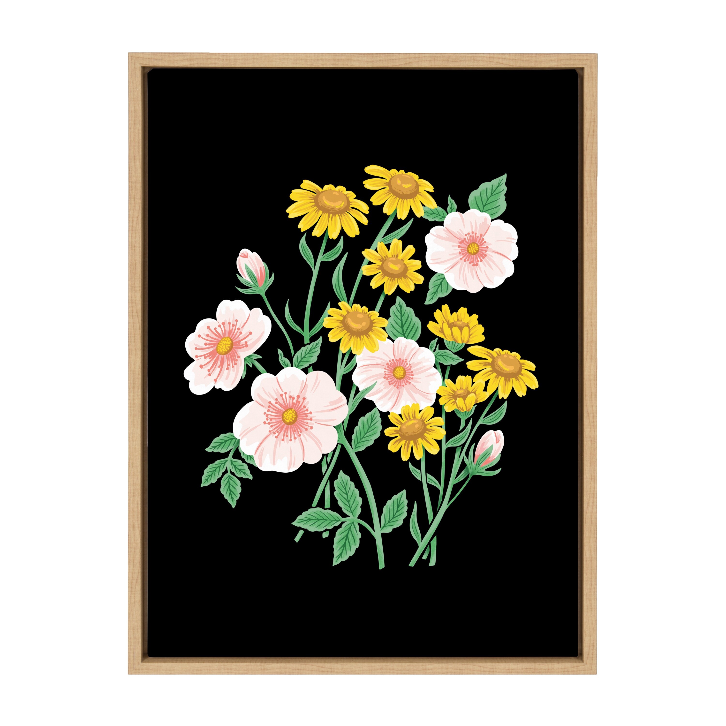 Kate and Laurel Sylvie Wildflowers Framed Canvas by Maria Filar On Sale  Bed Bath  Beyond 32664317