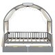 preview thumbnail 28 of 58, Twin Size Daybed With Arched Roof and 2 Storage Drawers, Canopy Bed Sofa Bed Frame with LED Lights and Curtains for Kids
