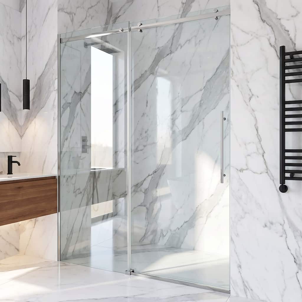 Vigo Luca 78-3/4" High x 60" Wide Sliding Frameless Shower Door