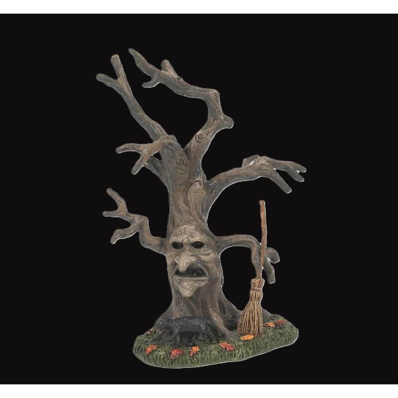 department 56 village halloween accessories scary witch tree #6011473