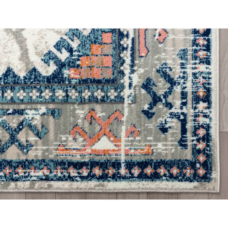 Abani Porto Collection Tribal Grey Area Rug