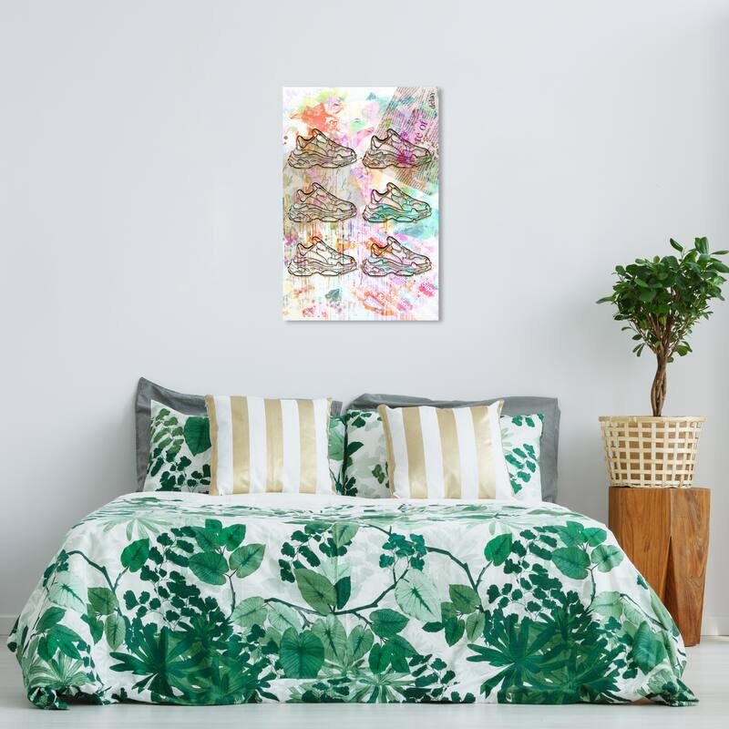 Wynwood Studio Canvas Fashion and Glam Layers of Bali White and Pastel Pink Glam Wall Art Canvas Print - 36 x 24