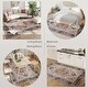 preview thumbnail 6 of 7, HOMCOM Washable Area Rug, 5'x7' Vintage Indoor Distressed Carpet, Retro Floor Cover Foldable, Floral Print Mat for Living Room