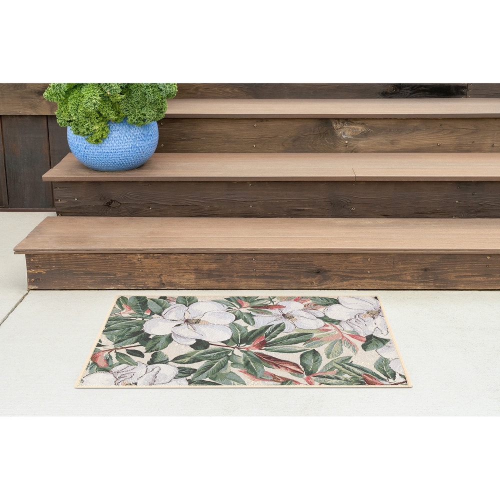 Sizzling Country Floral & Botanical Indoor/Outdoor Area Rug