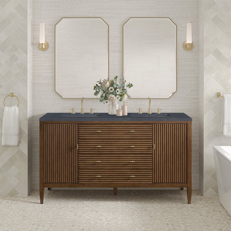 James Martin Vanities 485-V60D-3CSP Myrrin 60" Double Basin Wood