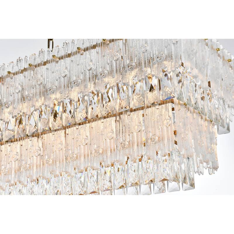 Elegant Lighting 1780G50 Emilia 8 Light 50" Wide Crystal Linear