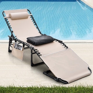 Nuu Garden Outdoor Adjustable Textilene Lounge Chair Folding