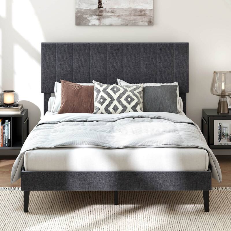 Costway Twin/Full/Queen Size Bed Frame with Height Adjustable Vertical