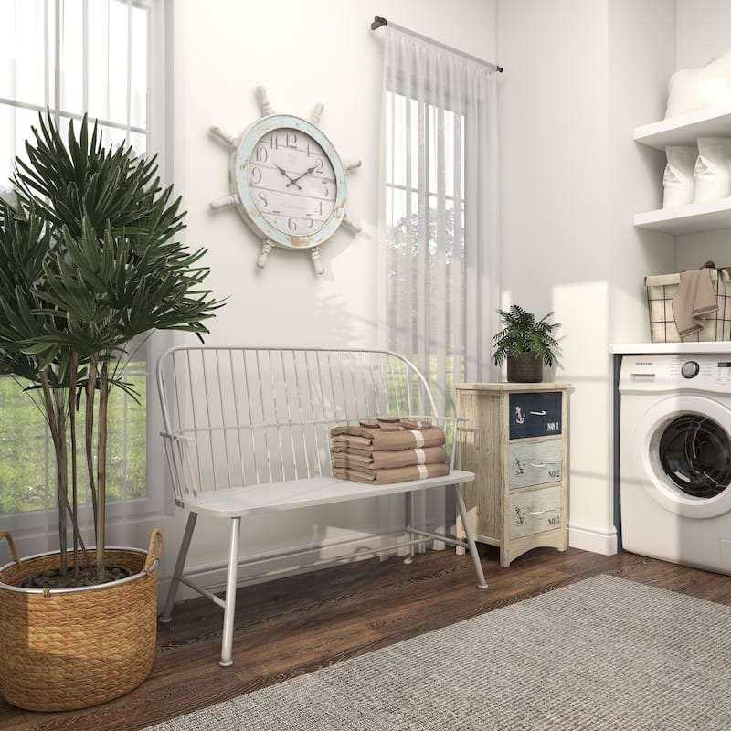 Iron Traditional Outdoor Bench 38 x 48 x 19