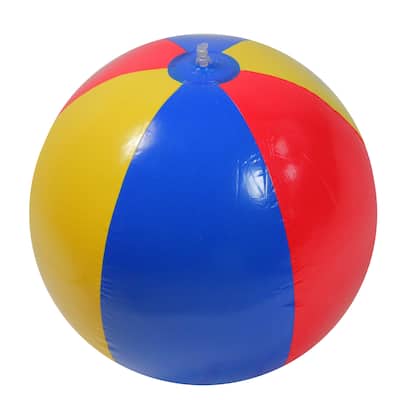 24-Inch Inflatable Red and Blue Beach Ball Swimming Pool Toy - 24"