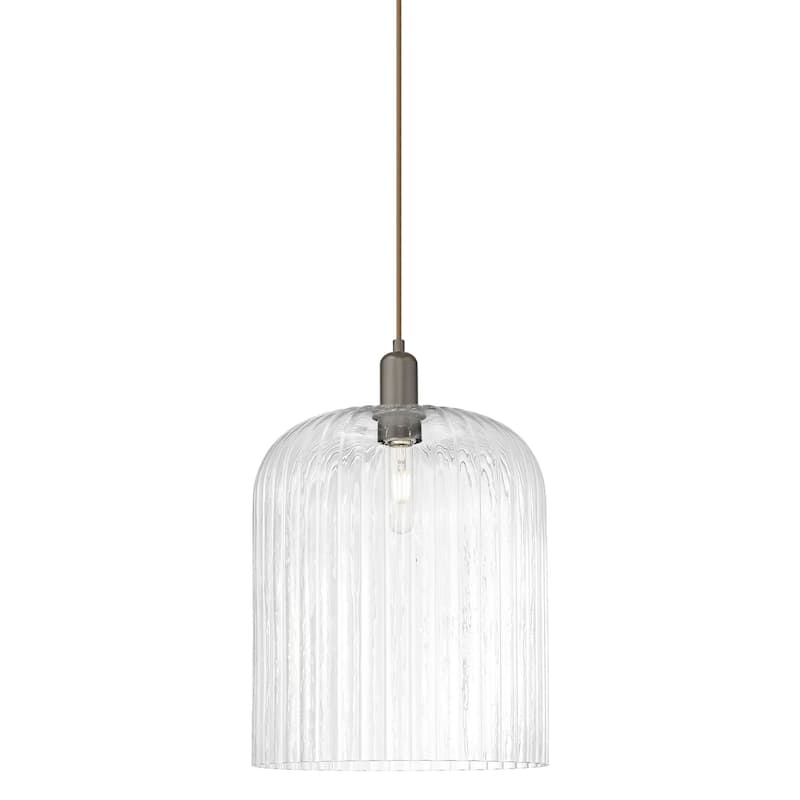 Innovations Lighting 716-1P-18-12 Bridal Veil Pendant Bridal Veil 12" - Oil Rubbed Bronze / Clear