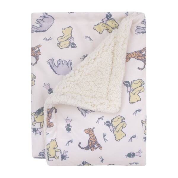 slide 2 of 5, Disney Classic Pooh Naturally Friends Baby Blanket
