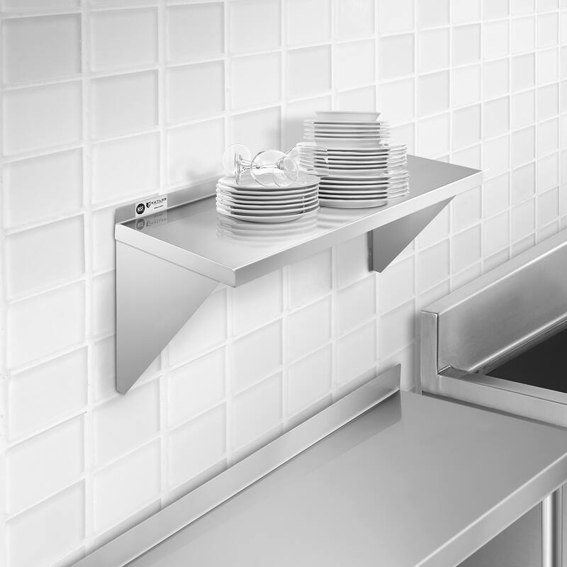 Stainless Steel Shelf NSF Commercial Kitchen Wall Shelving