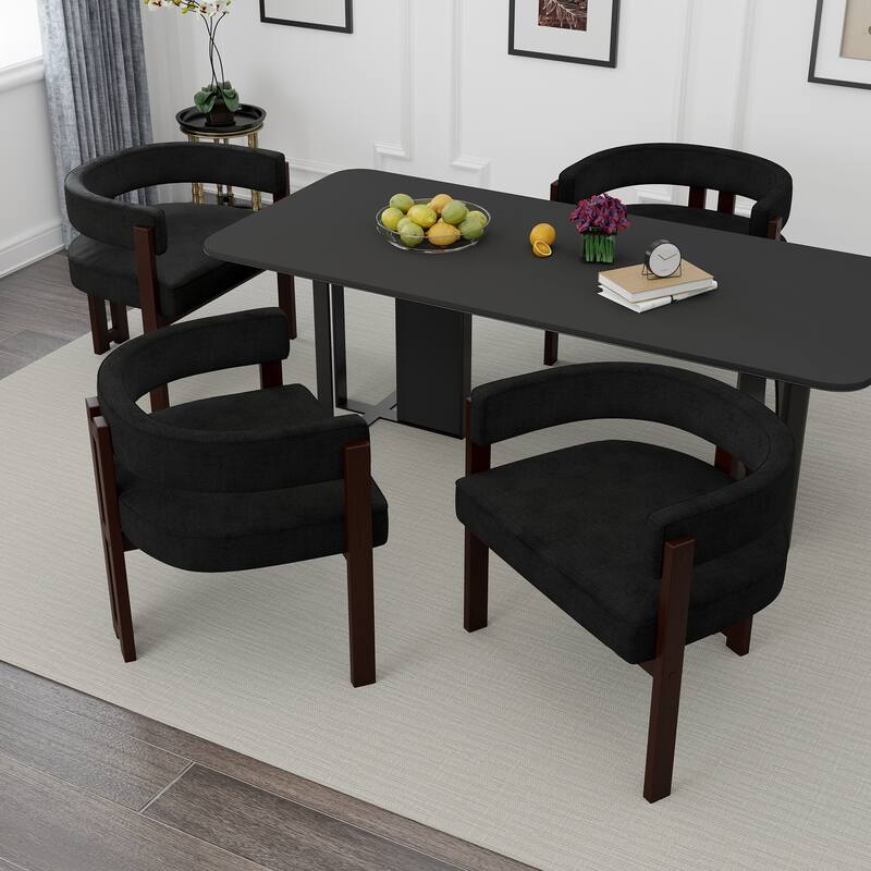 Set of 2 Modern Accent Chair Teddy Upholstered Armchair with Open Back 3 Legs Barrel Dining Chair Comfy Side Chair