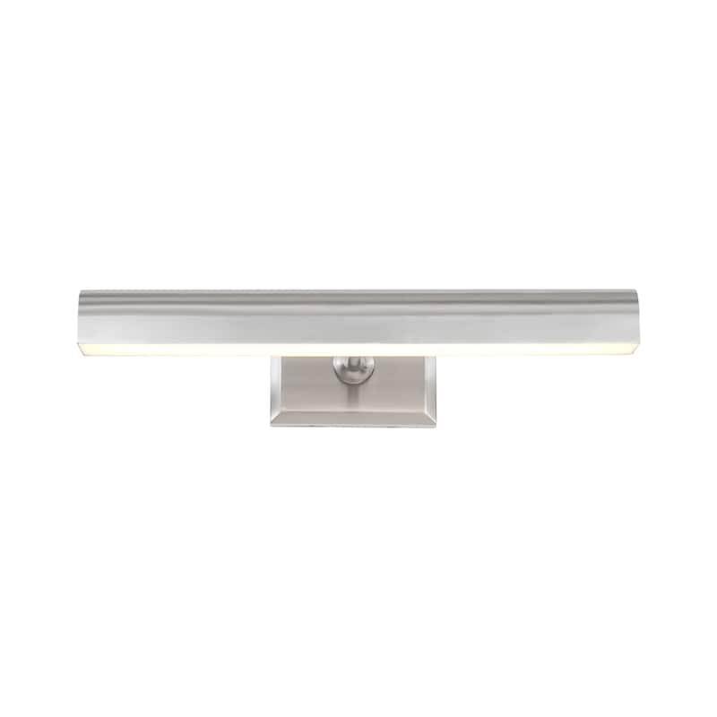 1-Light Brass/Matte Black/Chrome Dimmable Linear LED Iron Wall Light with Warm 3000K Light