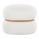 preview thumbnail 6 of 21, Carson Carrington Lena Pouf Ottoman with Natural Wood Accent Cream