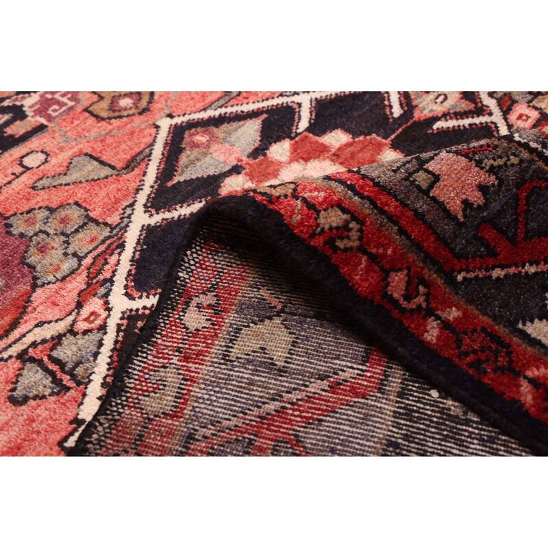 ECARPETGALLERY Hand-knotted Anatolian Vintage Black, Light Red Wool Rug - 3'5 x 10'6