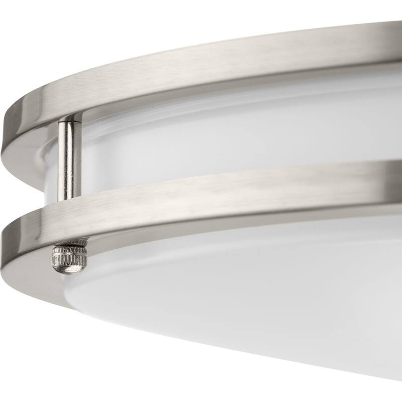 Abide Collection 5-CCT Integrated LED Brushed Nickel Contemporary 17.7" Large Flush Mount Light - 17.7 in x 17.7 in x 3.2 in
