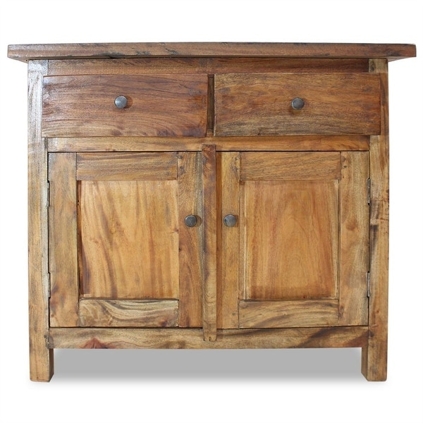 rustic wood buffet cabinet