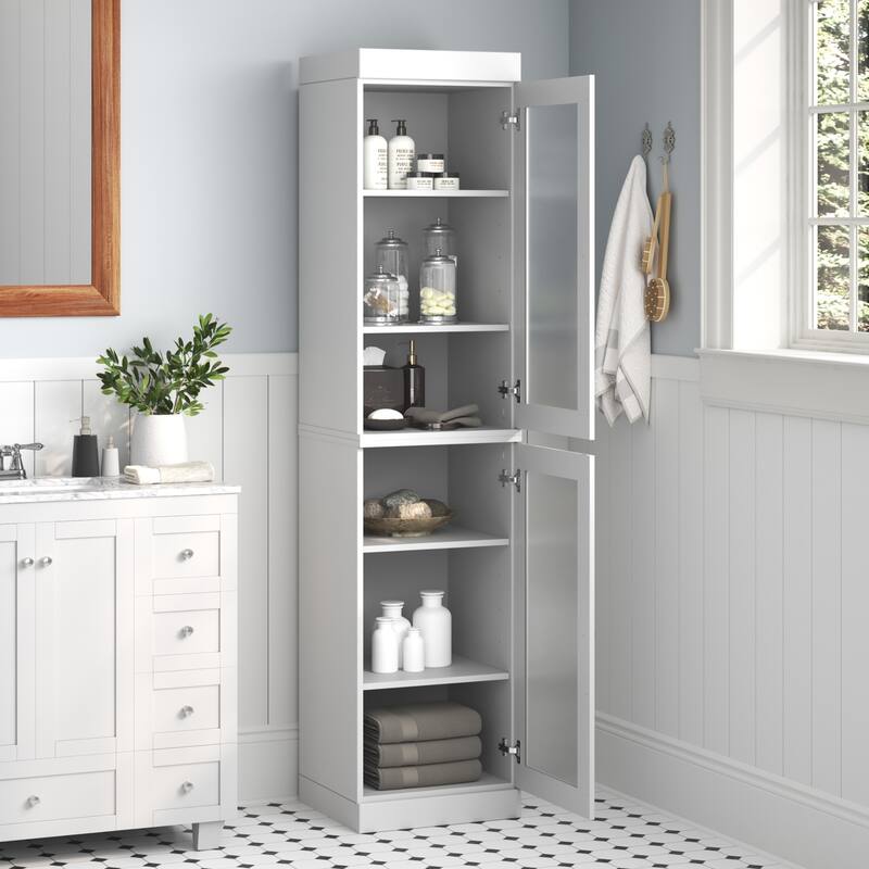 100% Solid Wood 16.5" Bathroom Cabinet with Optional Doors by Palace Imports