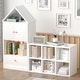 preview thumbnail 11 of 16, MVersatile Kids Bookshelf House Shape Toy Organizer for Bedroom Playroom