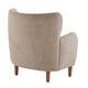 preview thumbnail 18 of 33, Christopher Knight Home - Parmelee Upholstered Wingback Club Chair with Plush Velvet and Solid Wood Legs