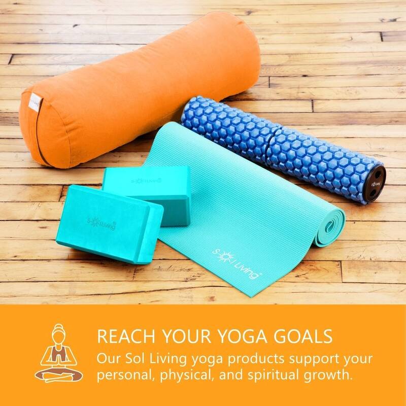 Sol Living Exercise Non Slip Foam Yoga Block 4" x 6" x 9" - 2 Pack