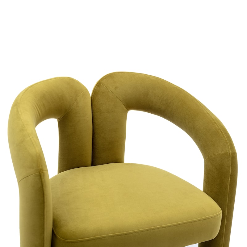 Olive 25.2" Accent Chair with Curved Backrest (Set of 2)