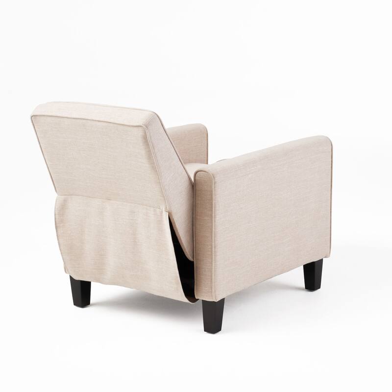 Roomfitters Fabric Push Back Chair for Elegant Home Decor, Navy Blue