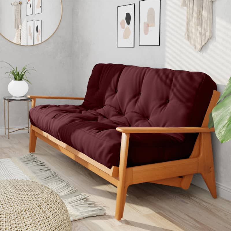10" Pocket Coil Futon Mattress. Mattress only. Frame not included. - Dark Red - Full