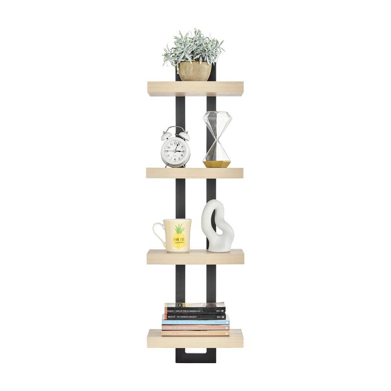 Danya B. 4-Tier Ladder Bracket Floating Wall Shelves