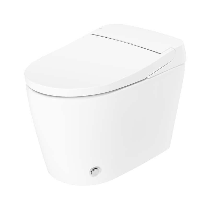 Smart Toilet with Seat Heating, Auto Open/Close, Night Light, Foot-Sensor Flush, Power-Outage Flush