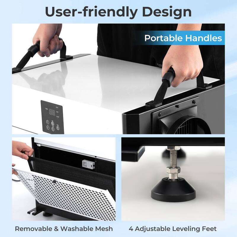 Costway 155 Pint Crawl Space Dehumidifier Commercial Dehumidifier with - See Details