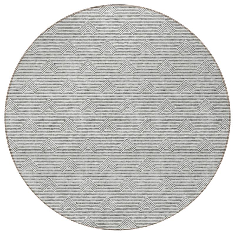 HomeRoots Geometric Transitional Rectangle Outdoor Rug