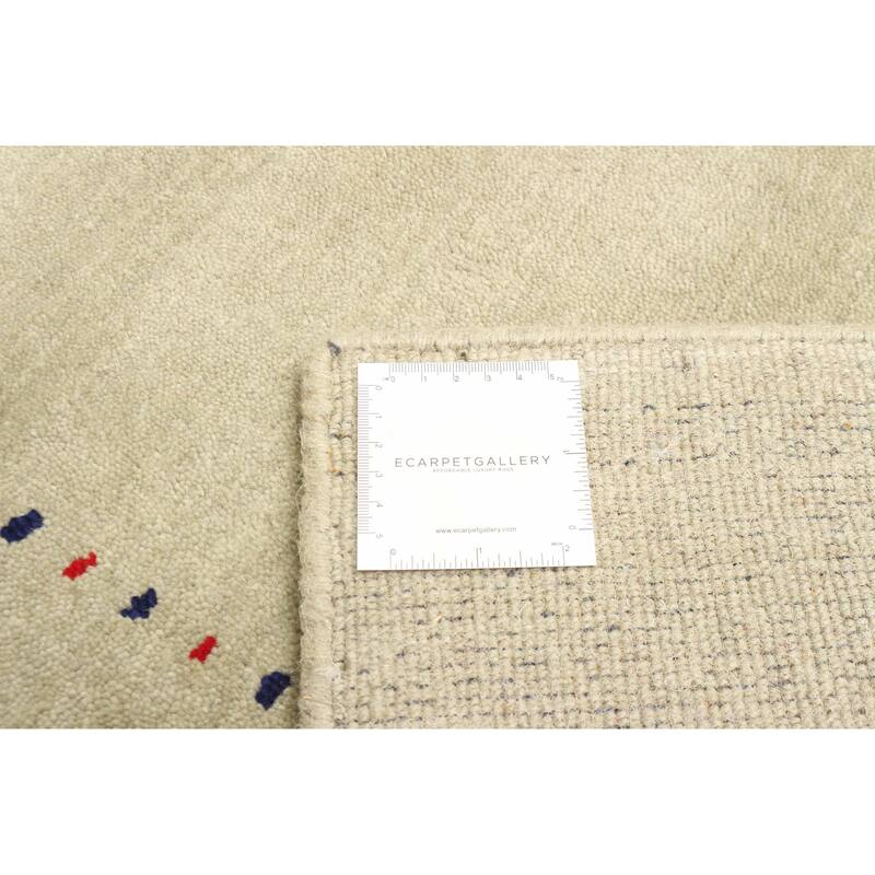 ECARPETGALLERY Hand Loomed Kashkuli Gabbeh Olive Wool Rug - 3'8 x 5'8
