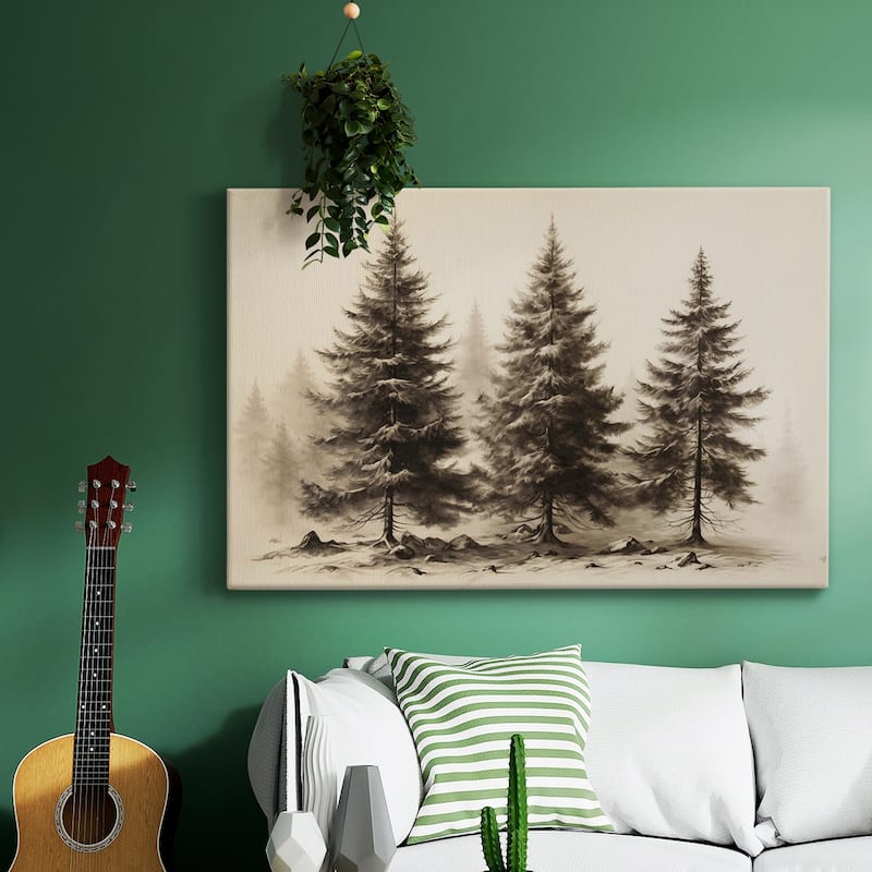 Vintage Landscape -CLXX -Gallery Wrapped Canvas