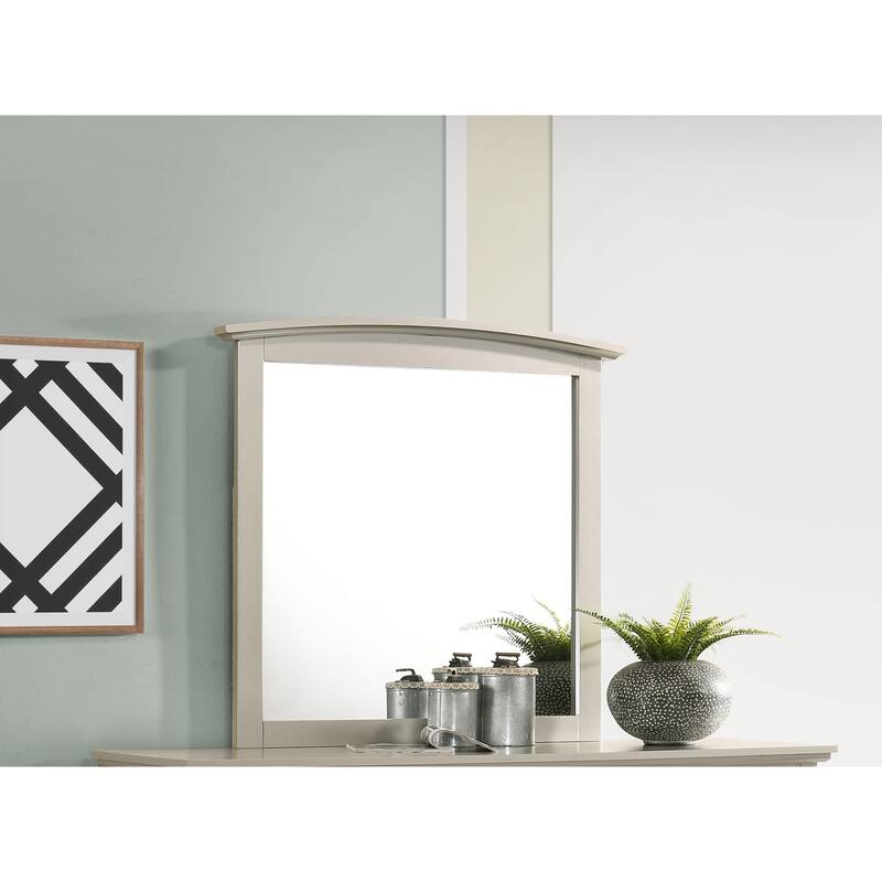 Wooden Framed Rectangular Dresser Wall Mirror - 37" - Silver