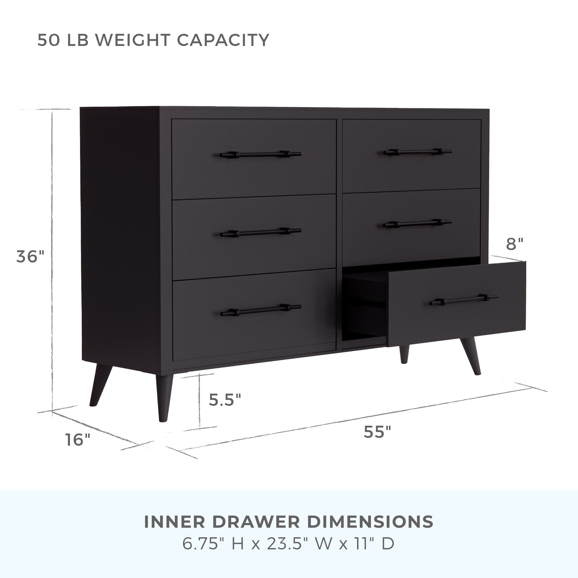 brookside emery mid-century modern dresser Brookside Emery Mid-Century Modern Dresser - Overstock