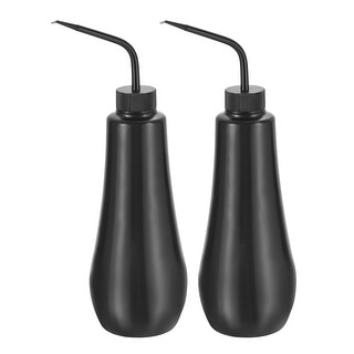 2pcs Squeeze Washing Bottle, 480mL Succulent Watering Irrigation Spout, Black