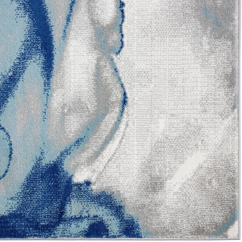Luxe Weavers Victoria Collection Blue 8x10 Abstract Area Rug - 8' x 10'/Surplus