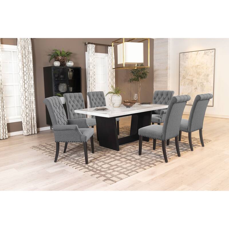 Sherry Rectangular Marble Top Dining Set