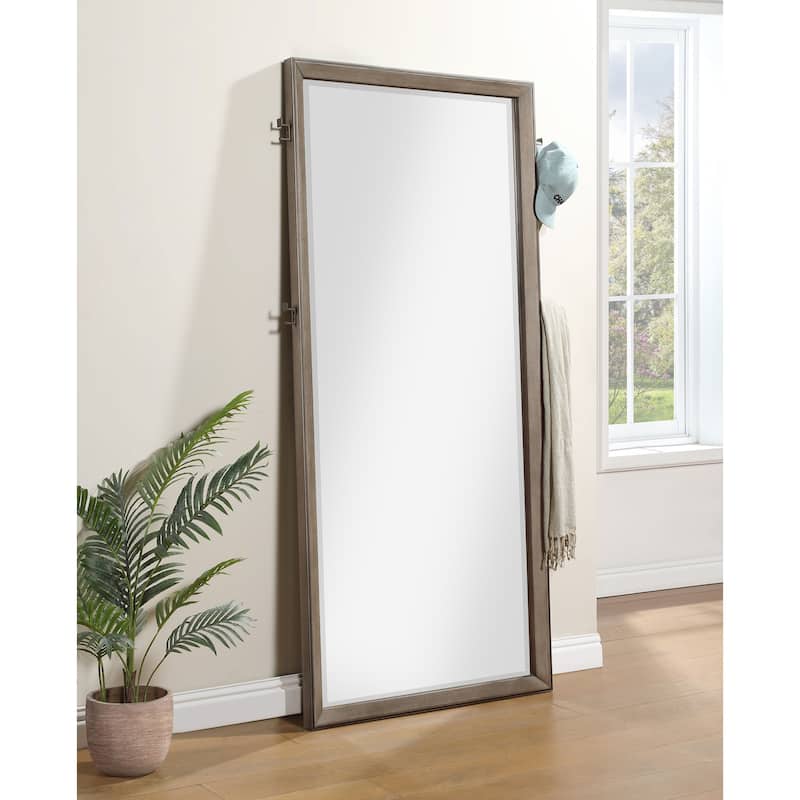 Durango 80-inch Standing Floor Mirror Washed Oak - N/A