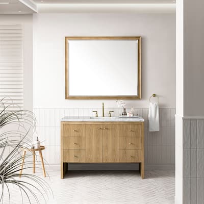 James Martin Vanities Hudson 48" Single Vanity, Light Natural Oak