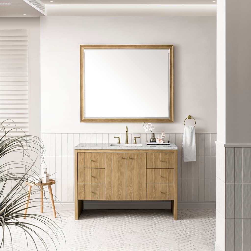 James Martin Vanities Hudson 48" Single Vanity, Light Natural Oak